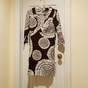Boden dress in brown & cream Sz 8